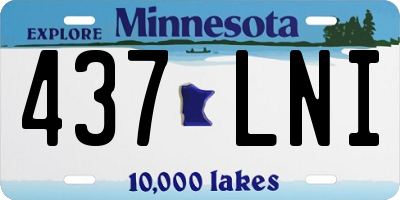 MN license plate 437LNI