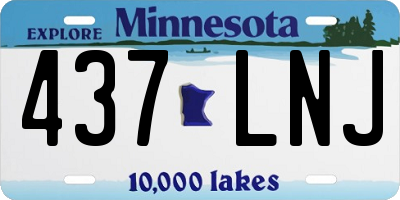 MN license plate 437LNJ