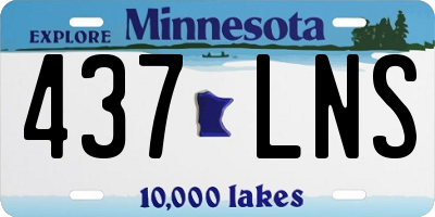 MN license plate 437LNS
