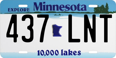 MN license plate 437LNT