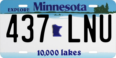MN license plate 437LNU