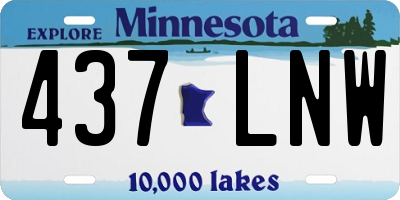 MN license plate 437LNW