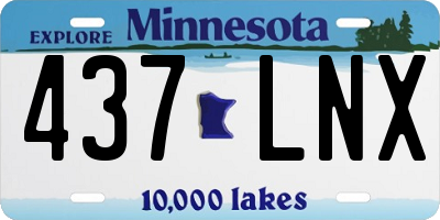 MN license plate 437LNX
