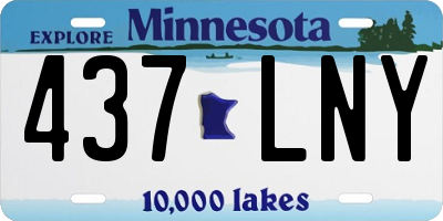 MN license plate 437LNY