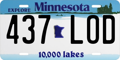 MN license plate 437LOD