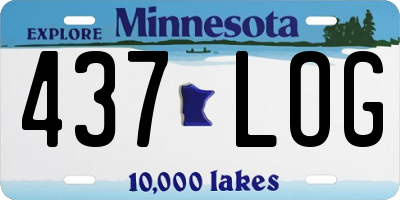 MN license plate 437LOG
