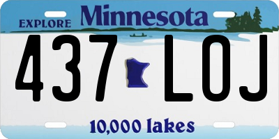 MN license plate 437LOJ