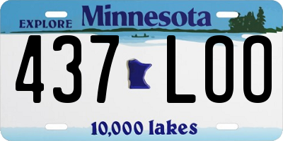 MN license plate 437LOO