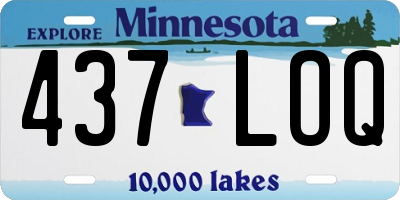 MN license plate 437LOQ