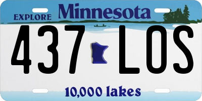 MN license plate 437LOS