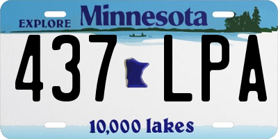 MN license plate 437LPA