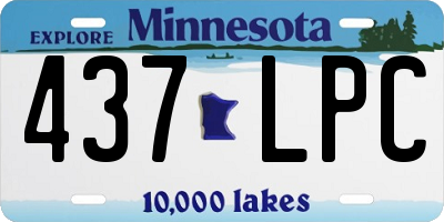 MN license plate 437LPC