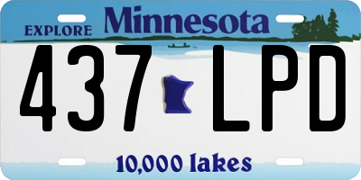 MN license plate 437LPD