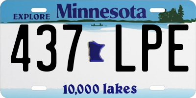 MN license plate 437LPE