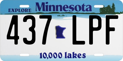 MN license plate 437LPF