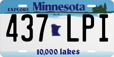 MN license plate 437LPI