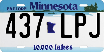 MN license plate 437LPJ