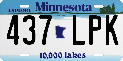 MN license plate 437LPK