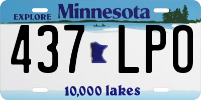 MN license plate 437LPO