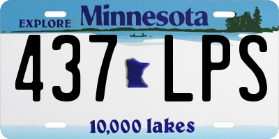 MN license plate 437LPS