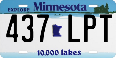 MN license plate 437LPT