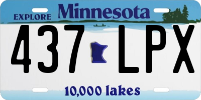 MN license plate 437LPX