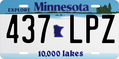 MN license plate 437LPZ
