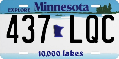 MN license plate 437LQC