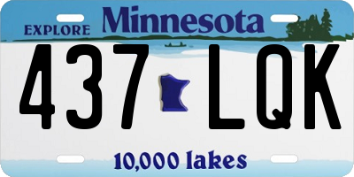 MN license plate 437LQK