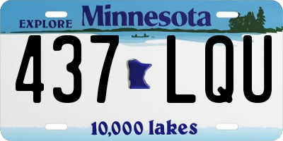 MN license plate 437LQU