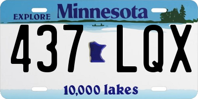MN license plate 437LQX