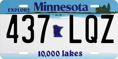 MN license plate 437LQZ
