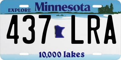 MN license plate 437LRA