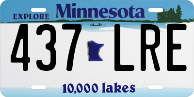 MN license plate 437LRE