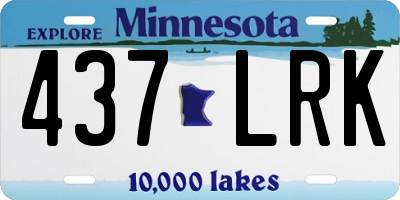 MN license plate 437LRK