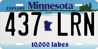 MN license plate 437LRN