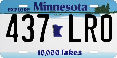 MN license plate 437LRO