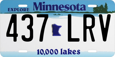 MN license plate 437LRV
