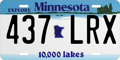 MN license plate 437LRX