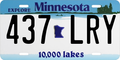 MN license plate 437LRY