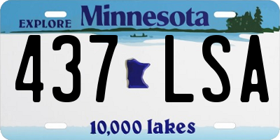 MN license plate 437LSA