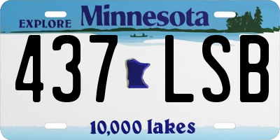 MN license plate 437LSB