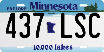 MN license plate 437LSC