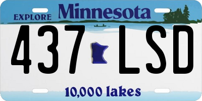 MN license plate 437LSD