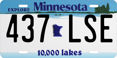 MN license plate 437LSE