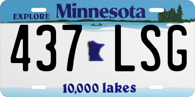 MN license plate 437LSG