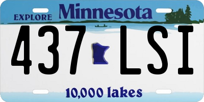 MN license plate 437LSI