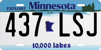 MN license plate 437LSJ
