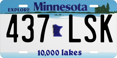 MN license plate 437LSK