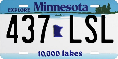 MN license plate 437LSL